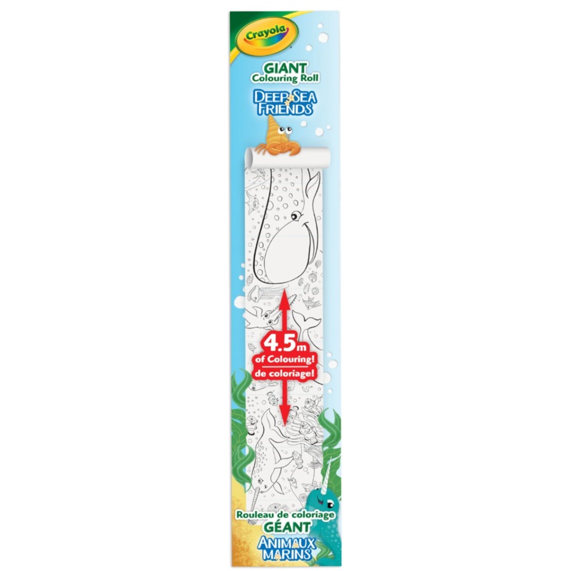 Crayola – 17920 | Giant Colouring Roll: Deep Sea Friends