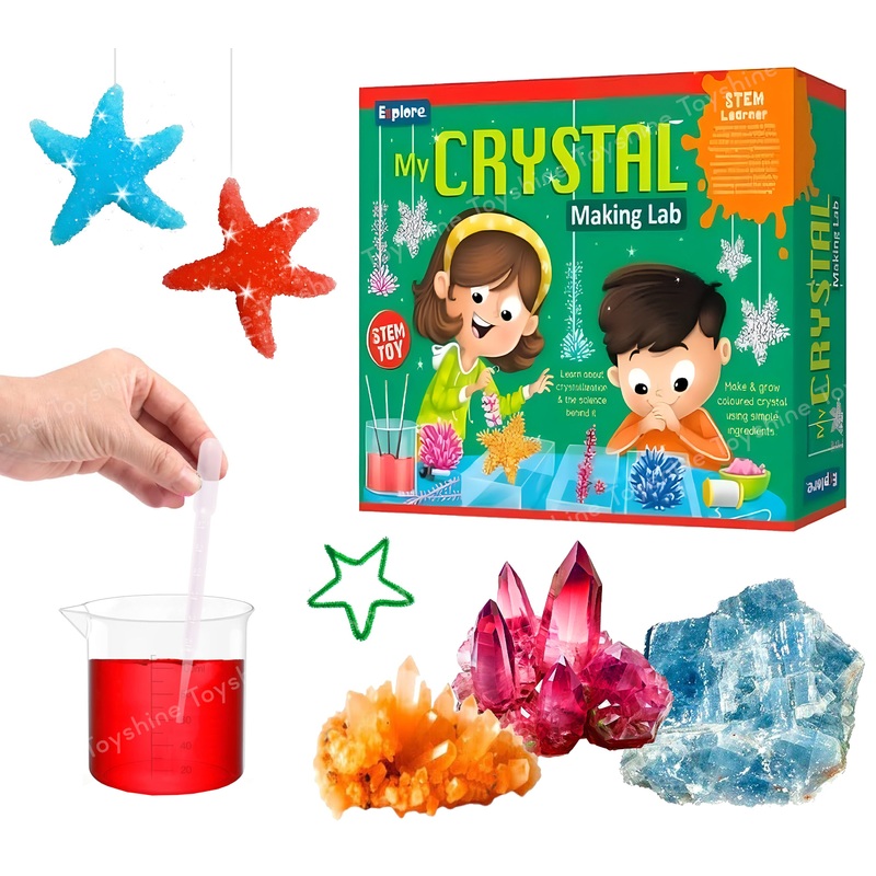 Crystal Making Lab STEM Educational Learning Creative Fun Science Project DIY Activity Toy Kit for Boys and Girls 8+