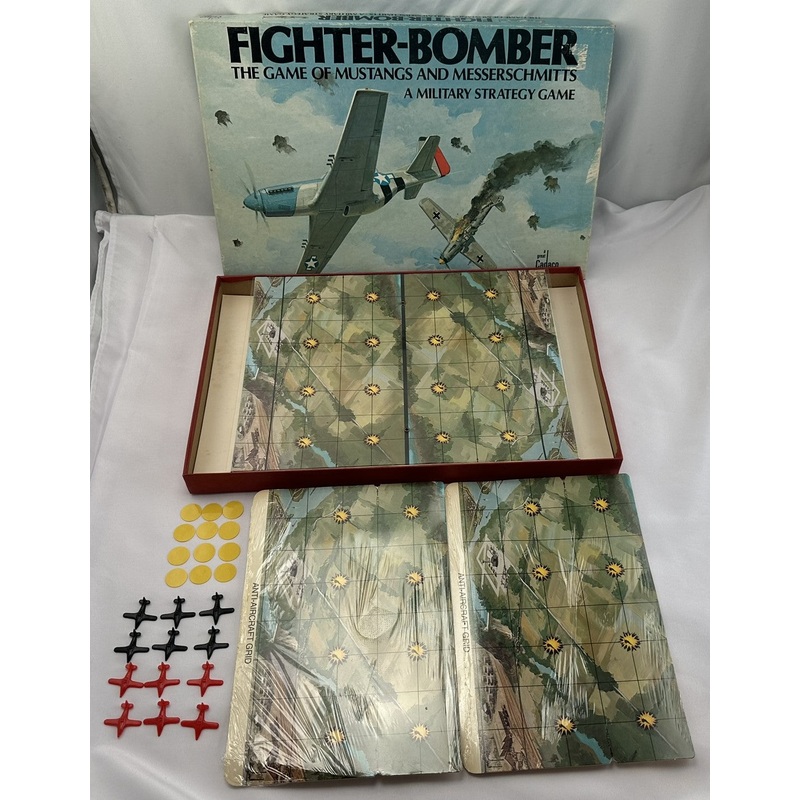 Fighter Bomber: The Game of Mustangs and Messerschmitts Game – 1977 – Cadaco – Very Good Condition (Copy)