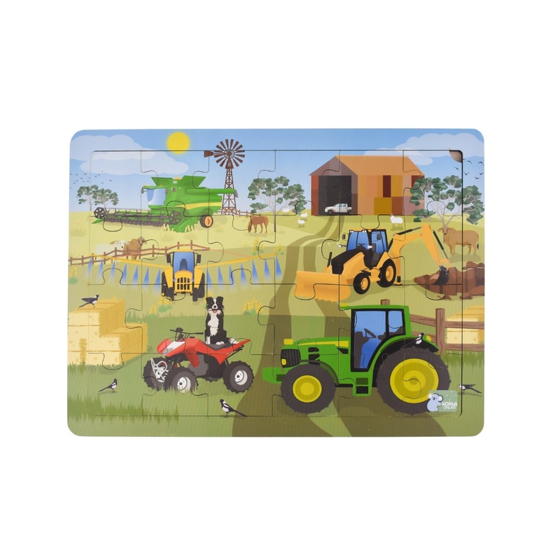 Koala Dream – Puzzle 24 piece Aussie Farm Vehicles