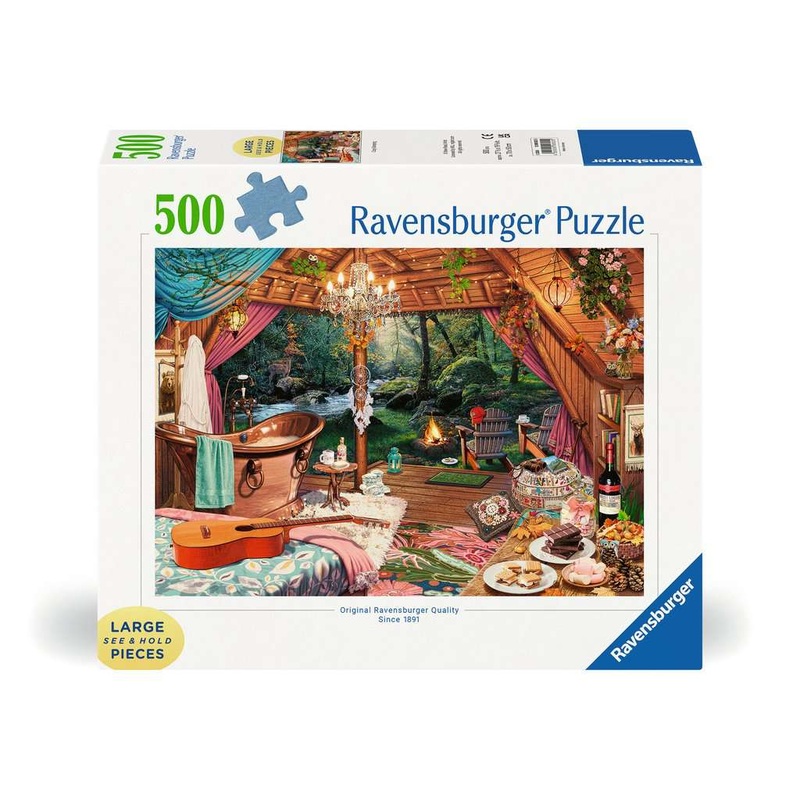 Ravensburger – 008255 | Cozy Glamping 500PC Puzzle
