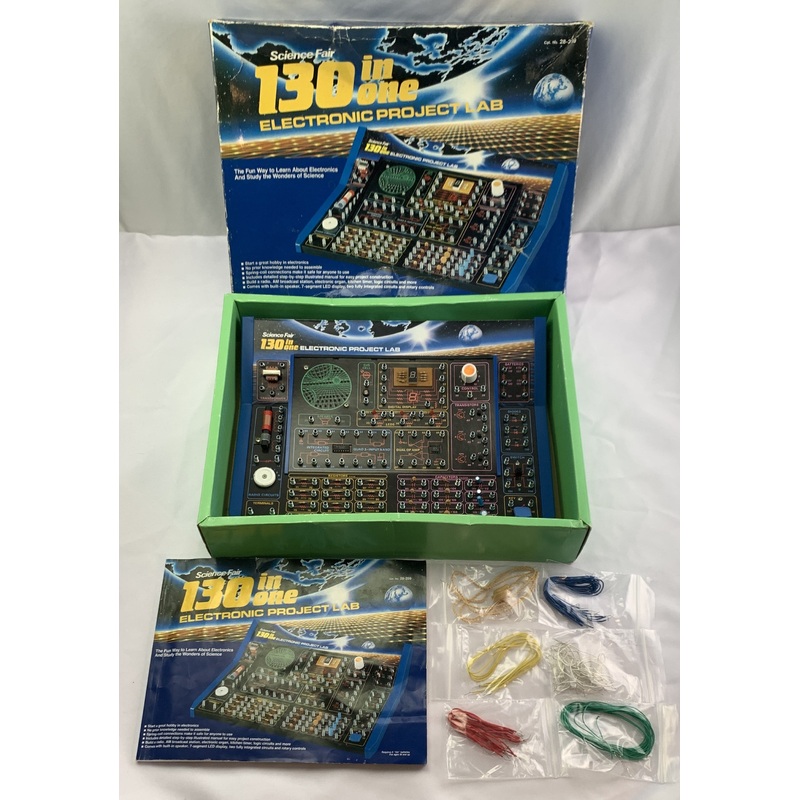 130 in One Electronic Project Kit – 1990 – Science Fair – Good Condition