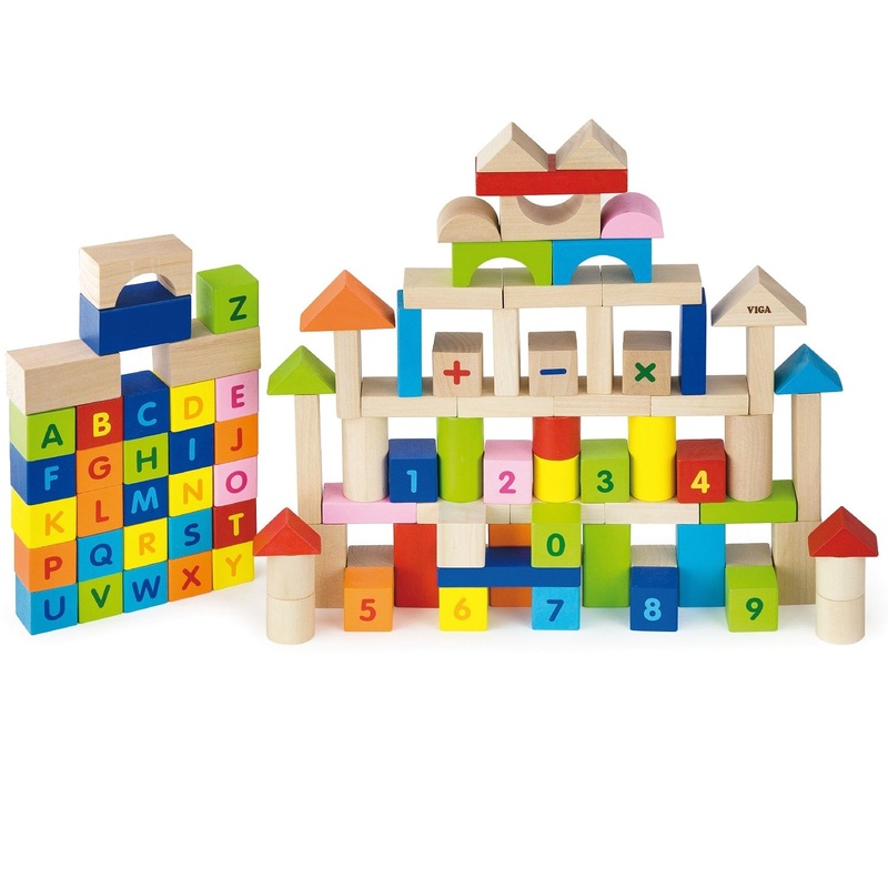 Alphabet and Numbers Blocks – 100 pieces