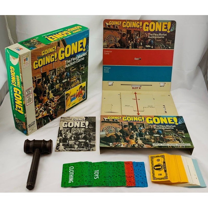 Going! Going! Gone! The Flea Market Auction Game – 1975 – Milton Bradley – Great Condition