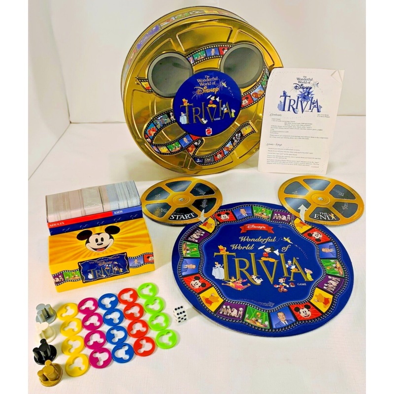 The Wonderful World of Disney Trivia Game – 1997 – Mattel – Great Condition