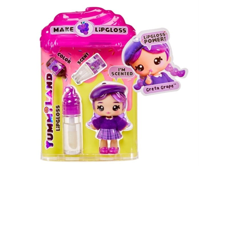 YummiLand Lip Gloss Greta Grape Doll