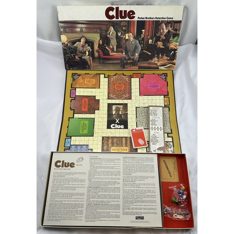 Clue Game – 1972 – Parker Brothers – New Old Stock