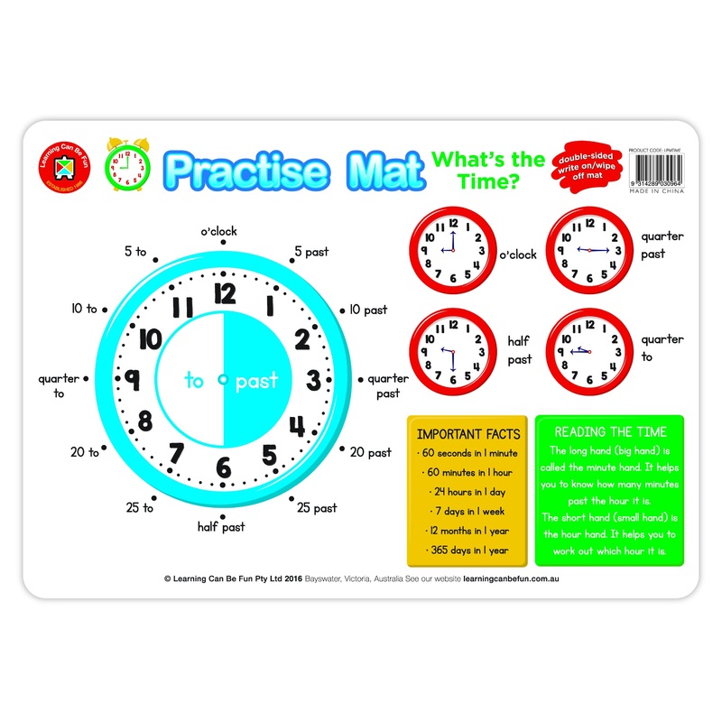 LCBF – Practise Mat What’s the Time?*