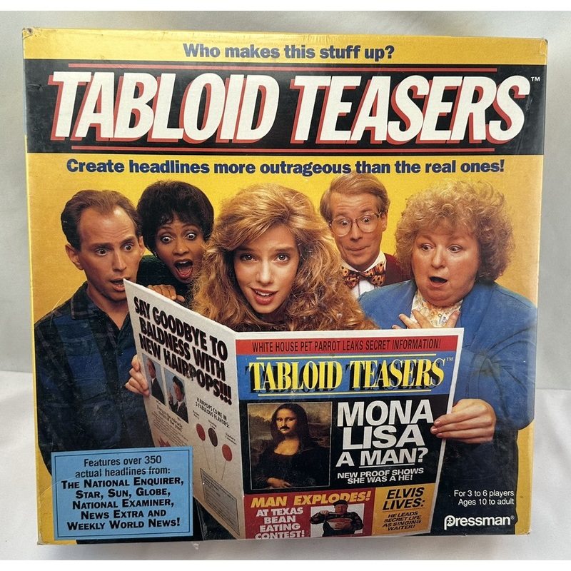 Tabloid Teasers Game – 1991 – Pressman – New/Sealed