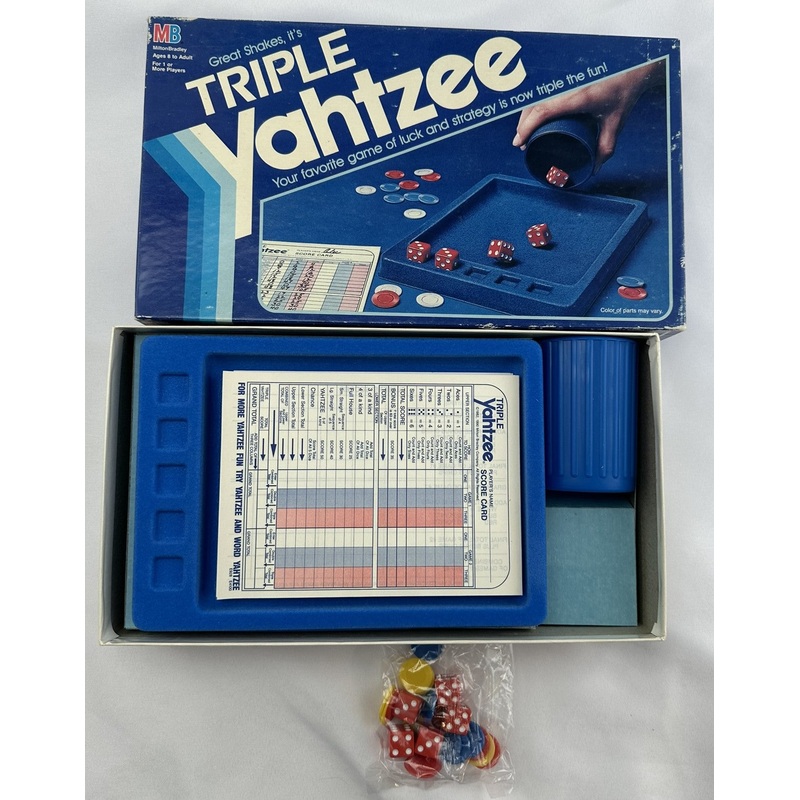 Triple Yahtzee Game – 1991 – Milton Bradley – New