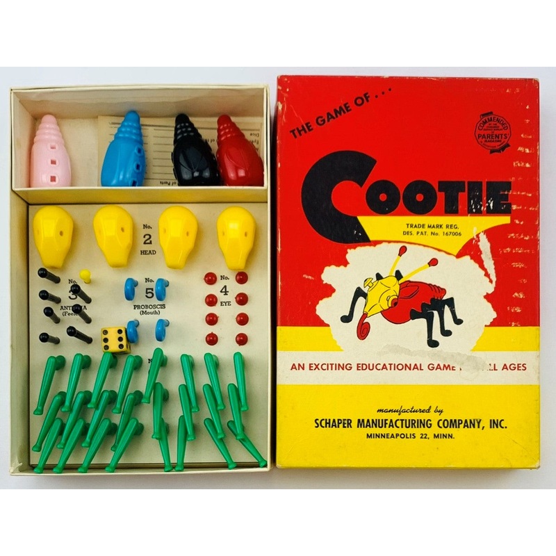 Cootie Game – 1949 – Schaper – Great Condition