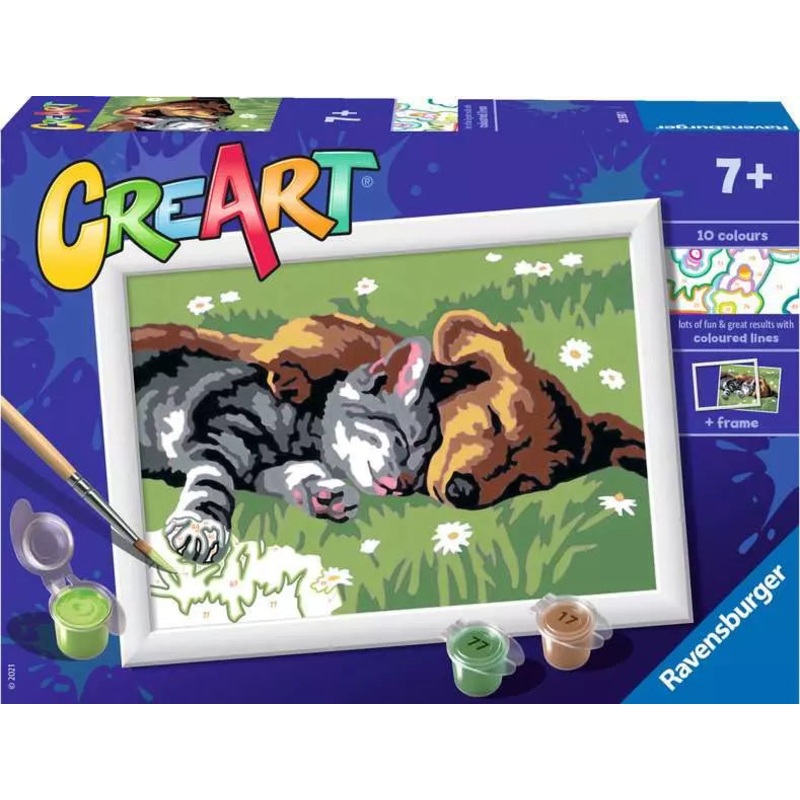 CreArt Paint by Numbers – Sleeping Cats and Dogs