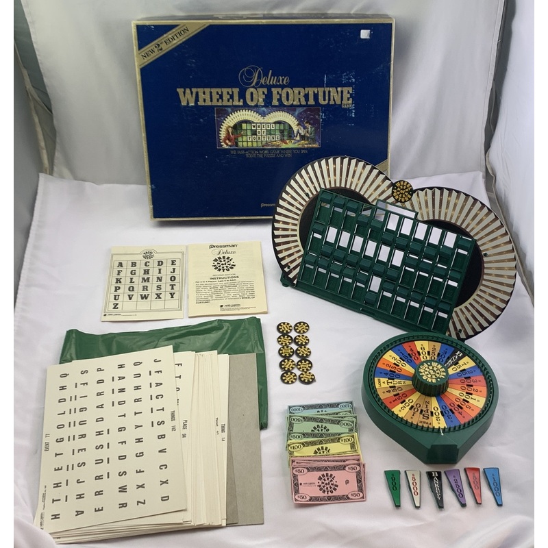 Deluxe Wheel of Fortune Game 2nd Edition – 1986 – Pressman – Great Condition