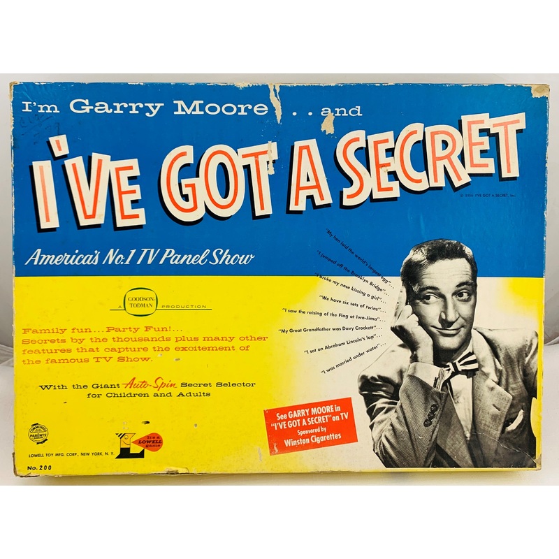 I’ve got a Secret Game Garry Moore – 1956 – Lowell Toy – Very Good Condition
