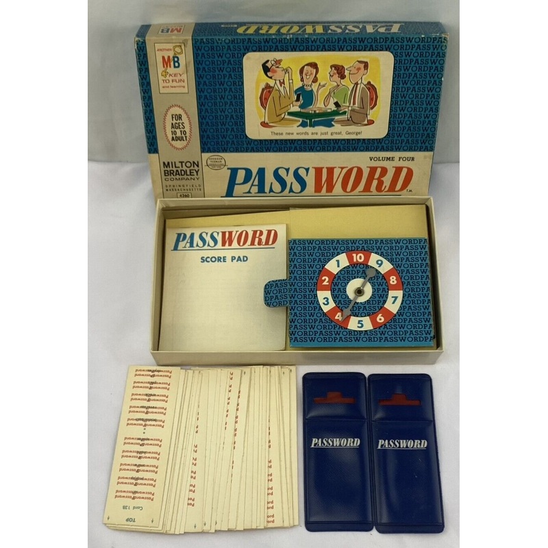 Password Game 4th Edition – 1964 – Milton Bradley – Great Condition