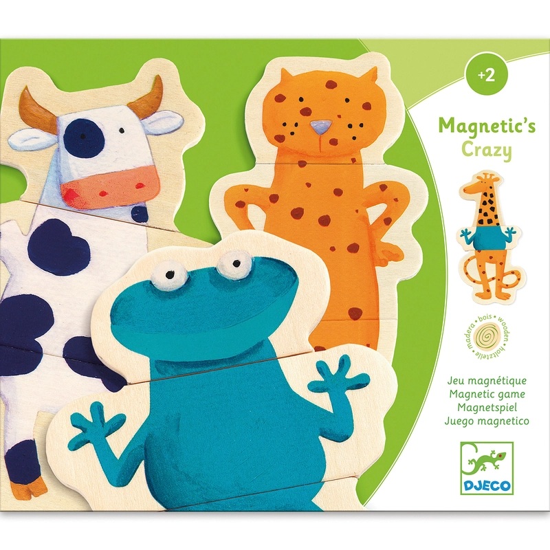 Wooden Magnetic Crazy Animals Set