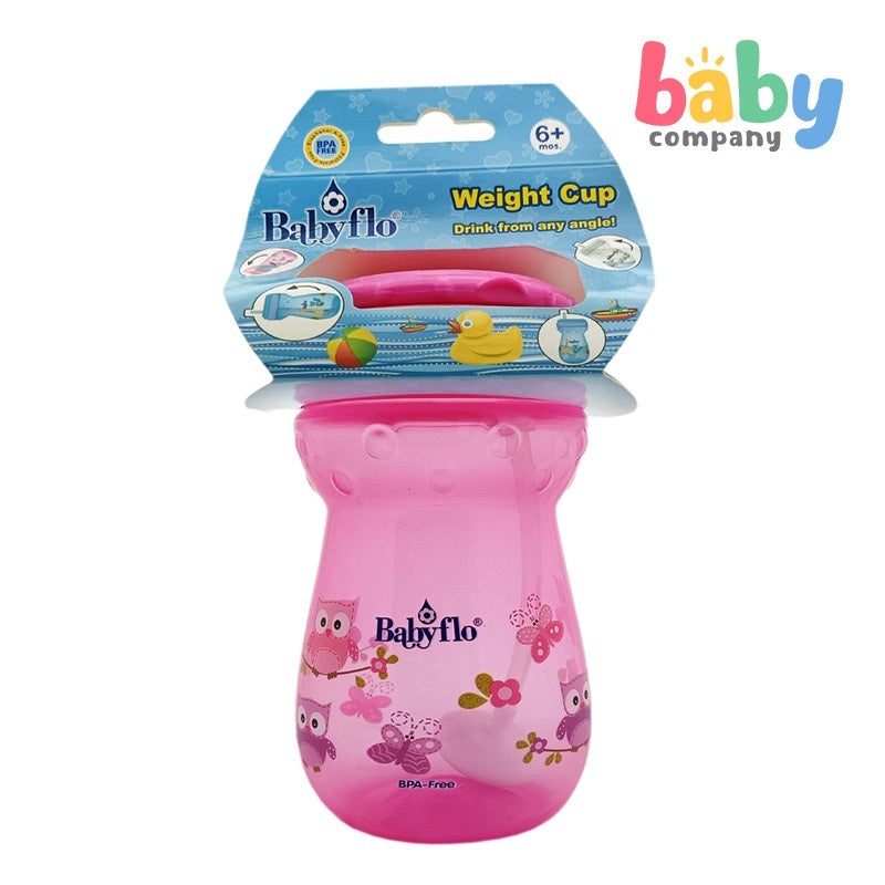 Babyflo Weighted Cup Pink