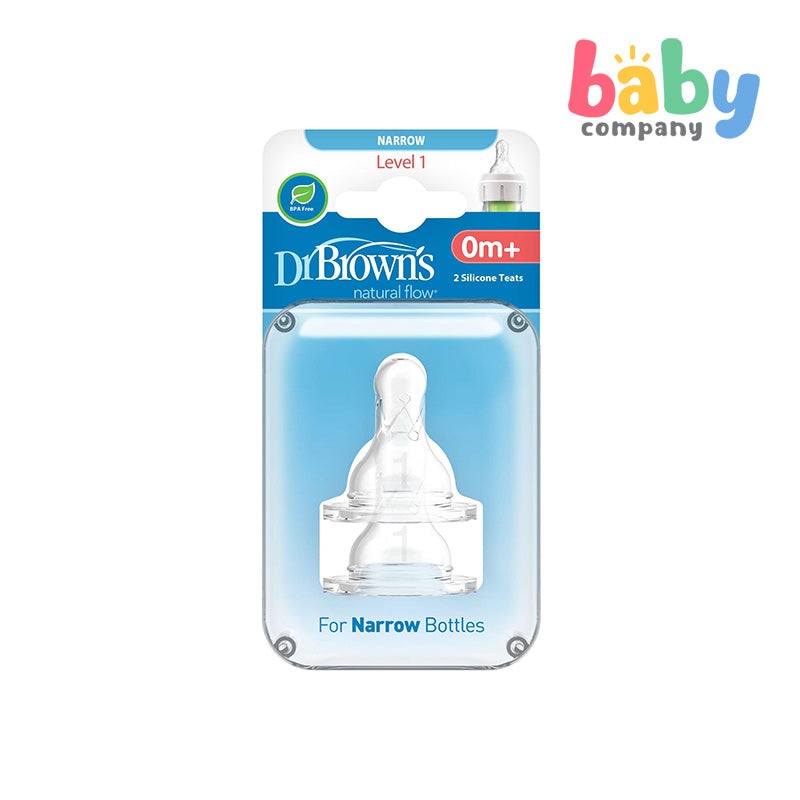 Dr. Brown’s  2-Pack Options Narrow-Neck Nipples Level 1