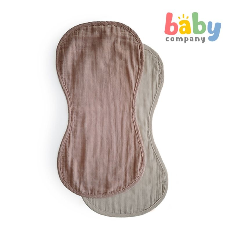 Mushie Burp Cloth 2-Pack – Natural/Fog