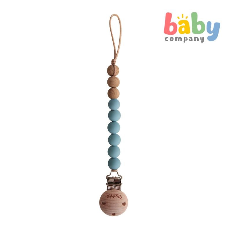 Mushie Pacifier Clips Eva – Cadet Blue