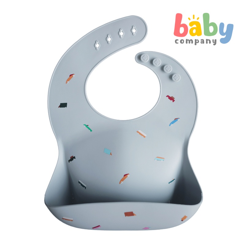 Mushie Silicone Bib – Retro Cars