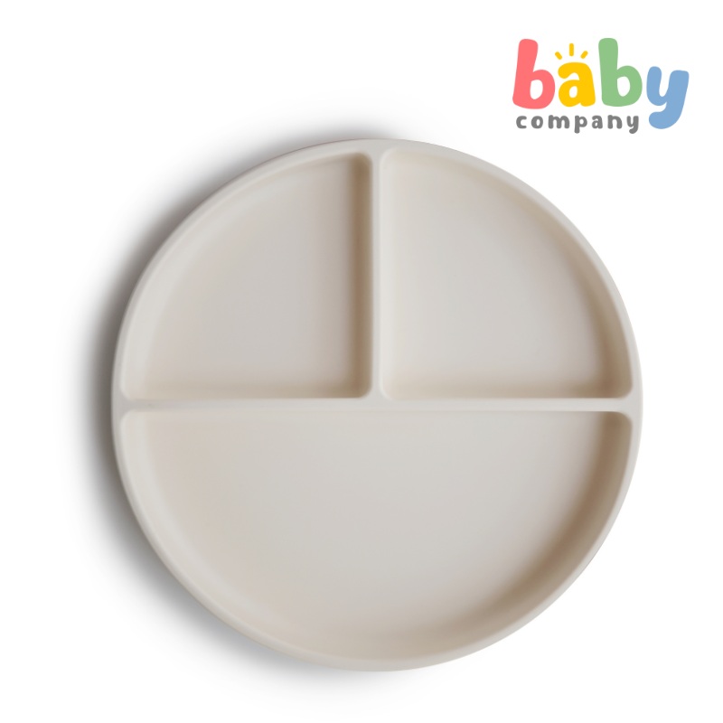 Mushie Silicone Suction Plate – Ivory