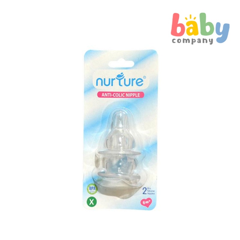 Nurture Anti Colic Silicone Nipple Pack of 2 – X Cut