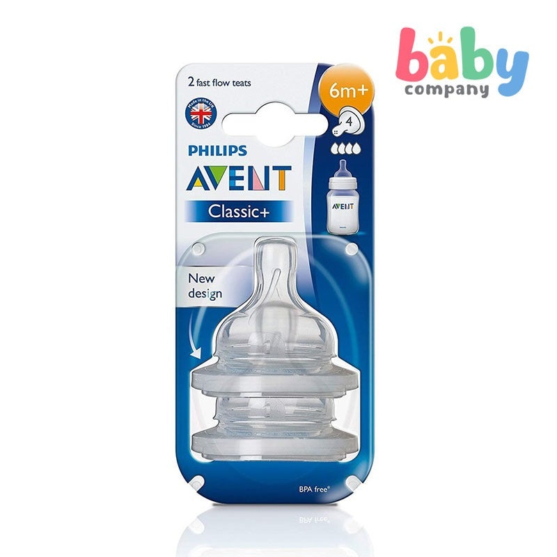 Philips Avent Anti-Colic 2-pack Fast Flow Teats 6mo+
