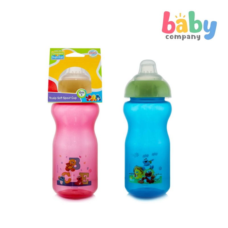 Sesame Beginnings Sipper Cup With Sip Spout Red