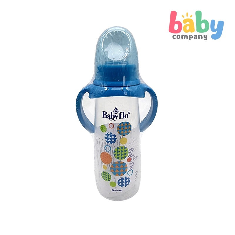 Babyflo Feeding Bottle with Handle 9oz Blue