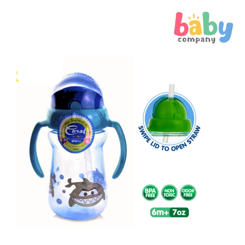 Coral Babies Sports Sipper Cup with Ergonomic Handle Shark