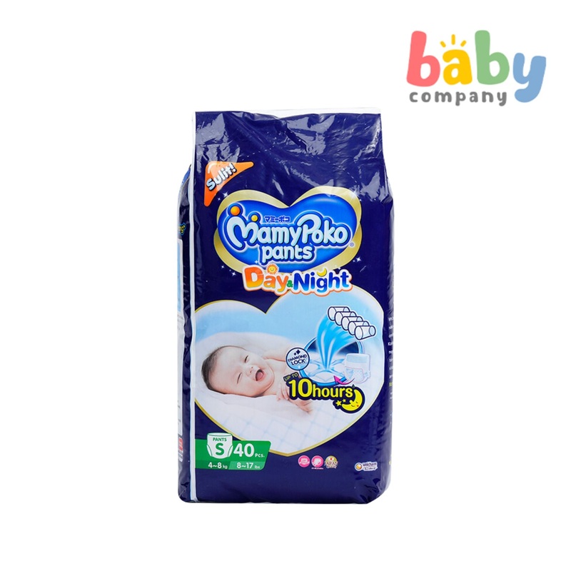 MamyPoko Day and Night Diaper Pants – Small, 40 Pads