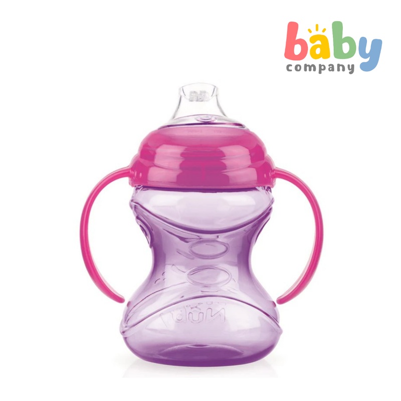 Nuby Grip N’ Sip Toddler Spout Cup with Twin Handles 4m+ – Purple