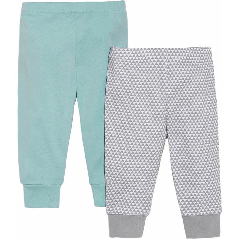 Skip Hop Petite Triangles Baby Pants, 2-Pack – Blue (3 Months)