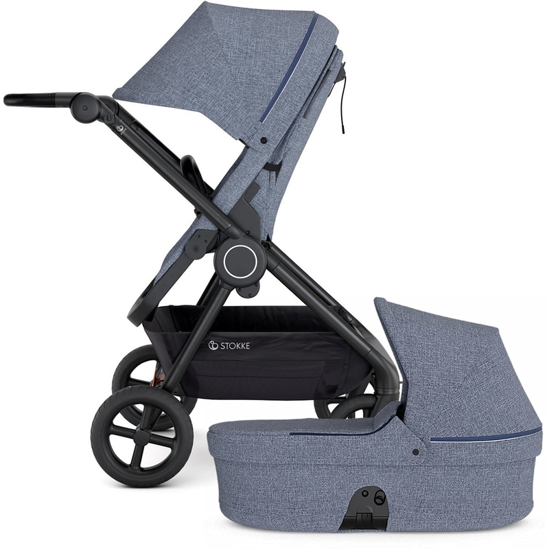 Stokke Beat Stroller & Carry Cot – Blue Melange