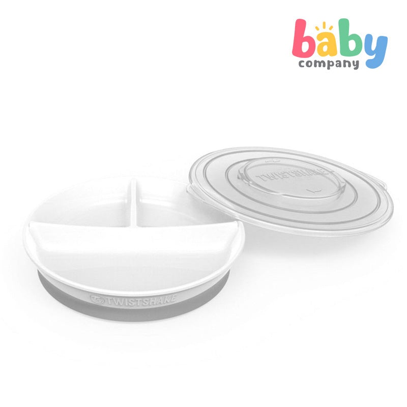 Twistshake Divided Plate 6+m – White