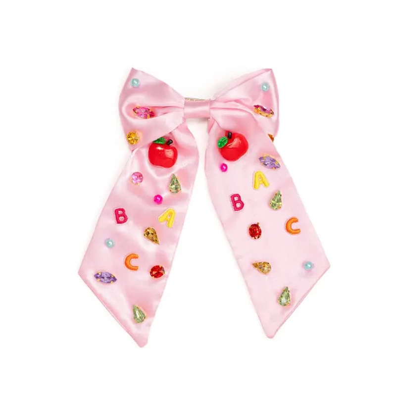 Back To School Cutie Gemstone Hair Bow Clip – Hair Bows