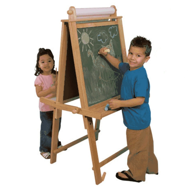 KidKraft Deluxe Wood Easel in Natural