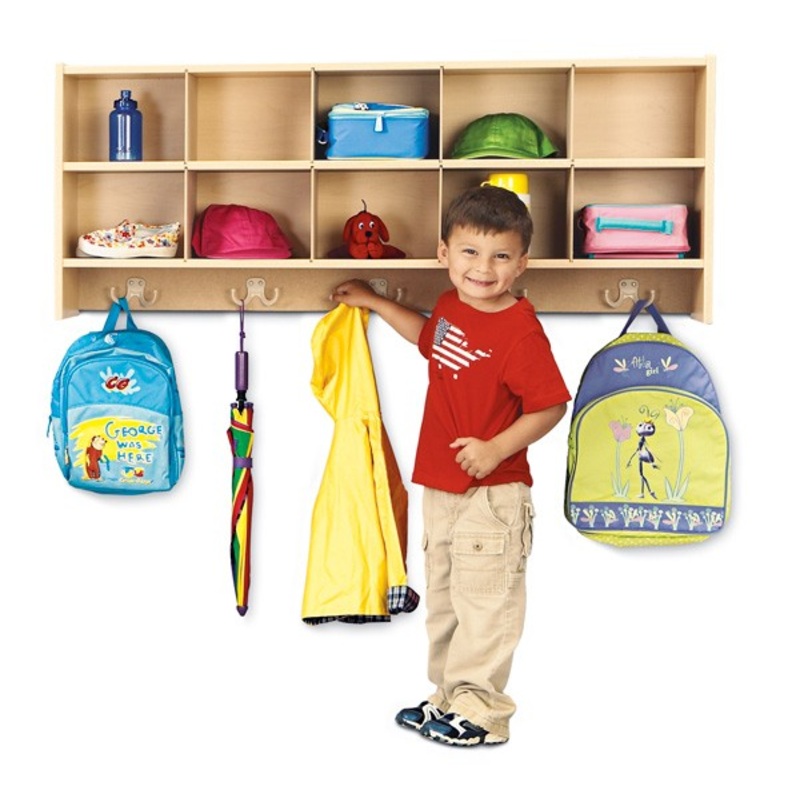 Young Time 10 Section Wall Mount Coat Locker