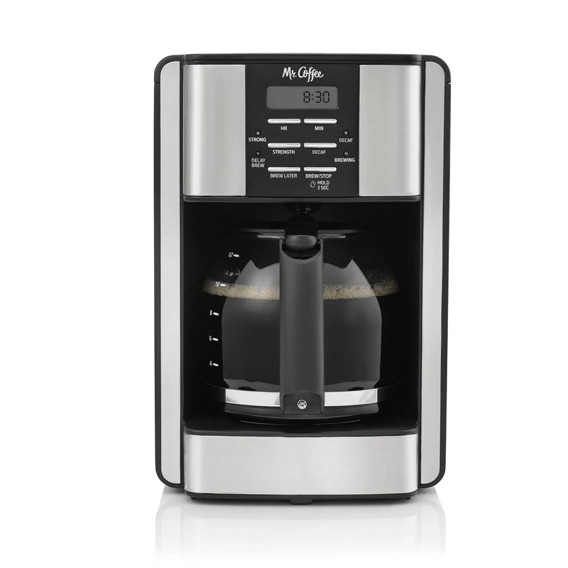 12-Cup Programable Coffee Maker Black/Stainless Steel