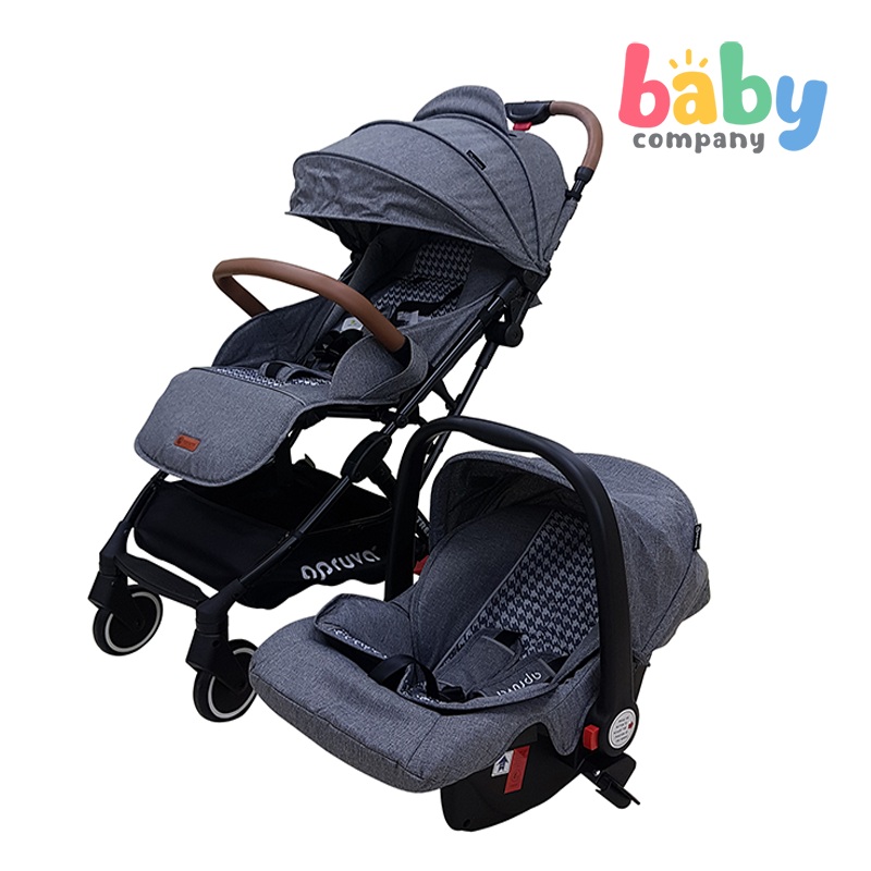 Apruva Trek Stroller with Car Seat – Gray