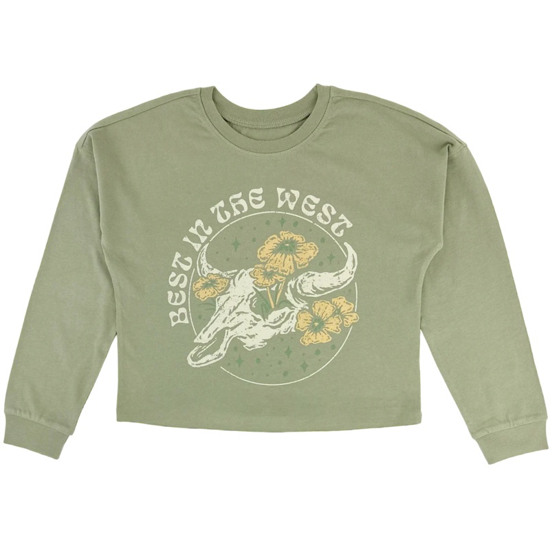 Best in The West Oversized Tee – Sage