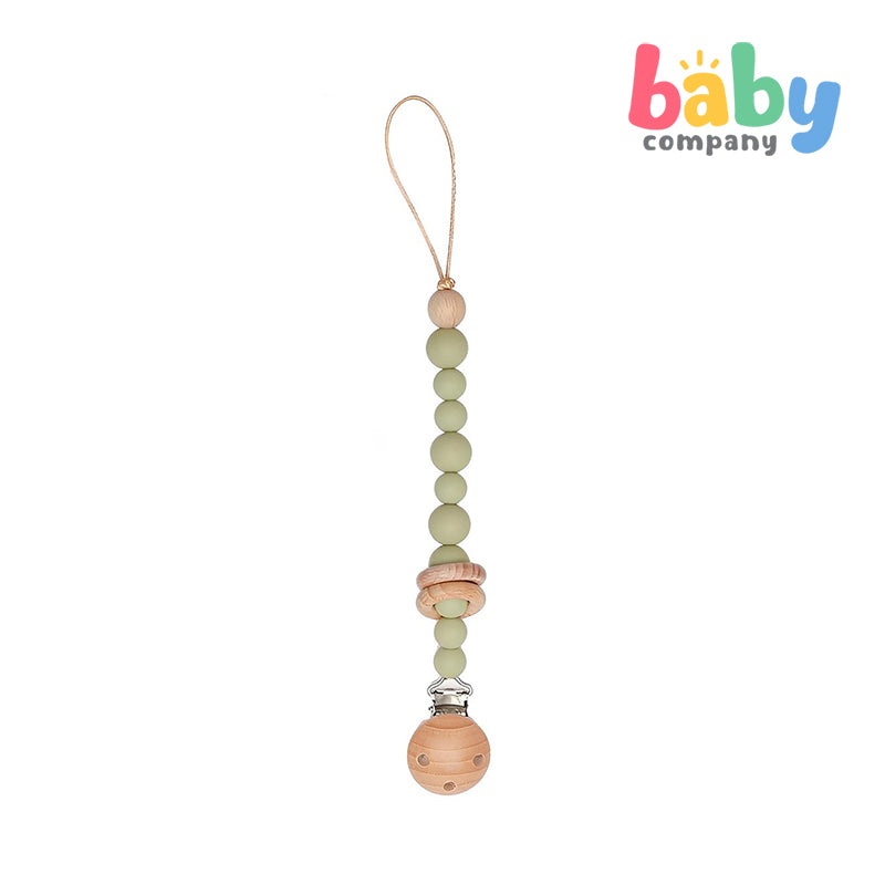 Erduo Wooden Silicone Pacifier Clip – Jasmine, Ring