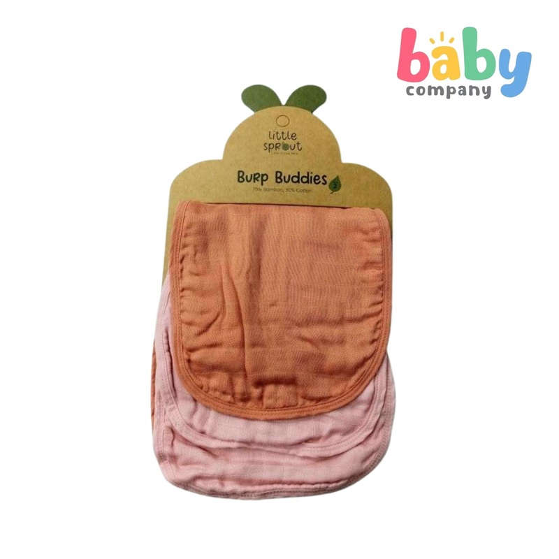 Little Sprout 2pcs Burp Buddies Bamboo – Pink