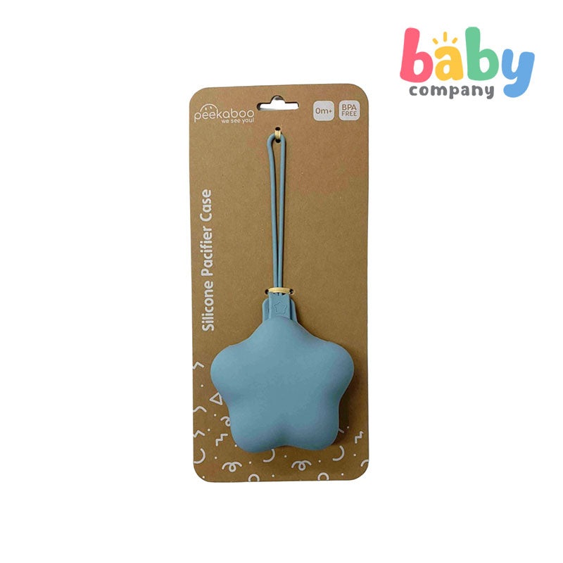 Peekaboo Silicone Pacifier Case Star – Blue