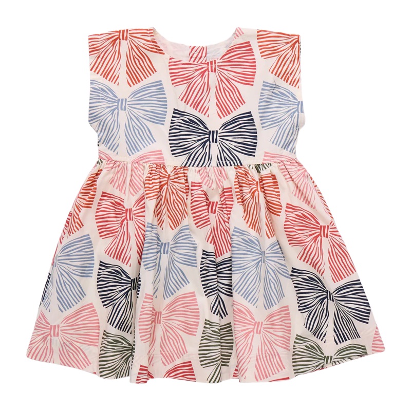 Pink Chicken Adaline Dress – Multi Striped Bows