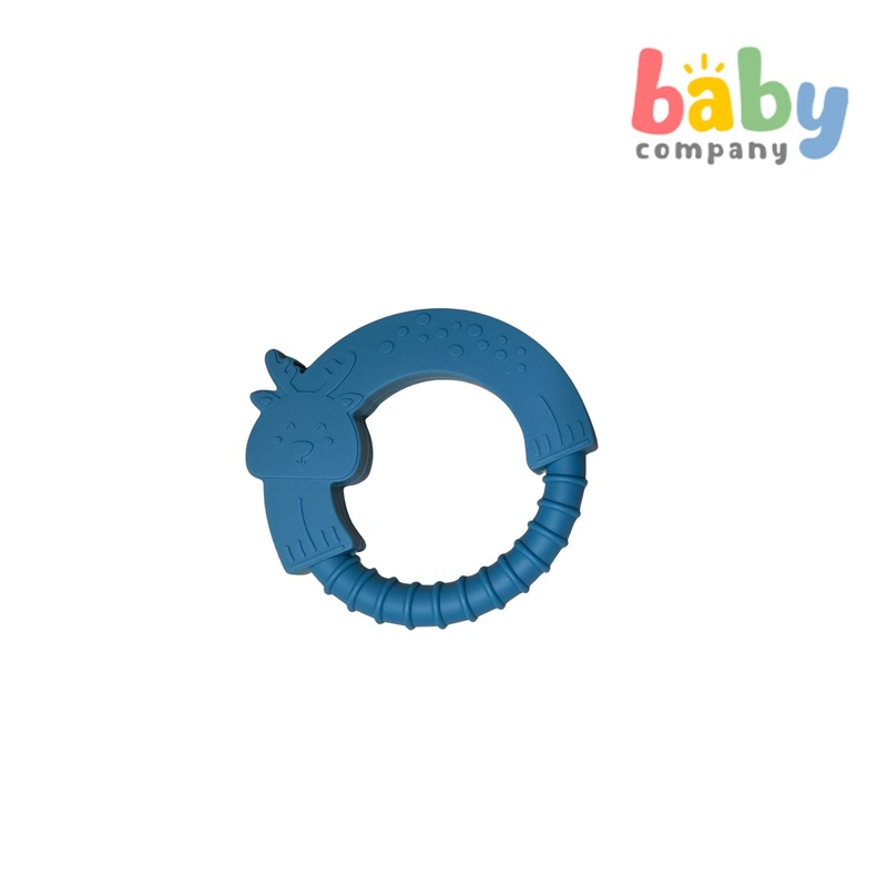Playsmart Silicone Teething Ring – Deer, Blue