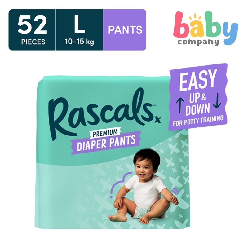 RascalsDiapers Pants JumboPack -Large, 52pads