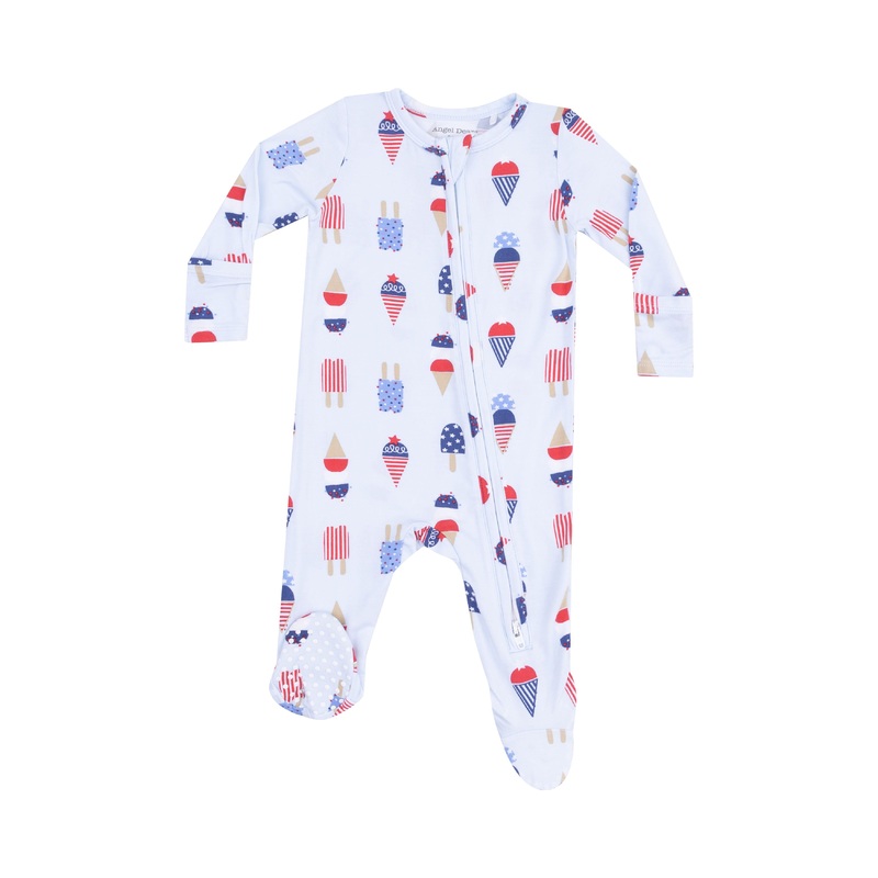 American Ice Cream Blue 2 Way Zipper Footie
