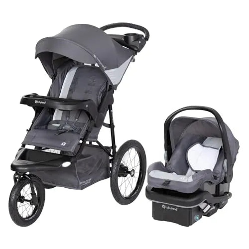 Expedition Zero Flat Jogger Travel System with LED Lights – Dash Gray